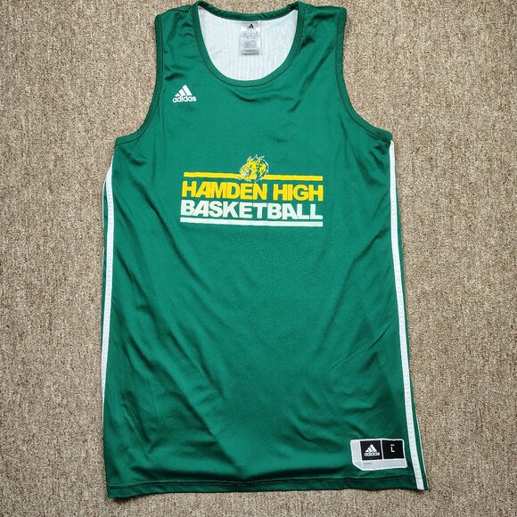 ADIDAS CLIMALITE Basketball Jersey Men L Reversible HAMDEN HIGH SCHOOL Practice - Picture 1 of 13